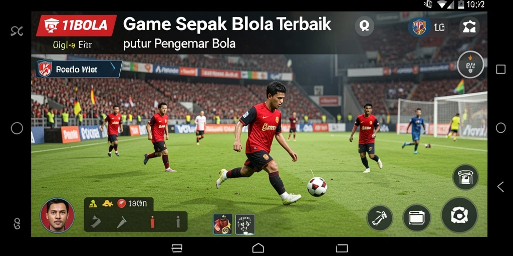 Tampilan gameplay stadion sepak bola di 11BOLA dengan aksi nyata.