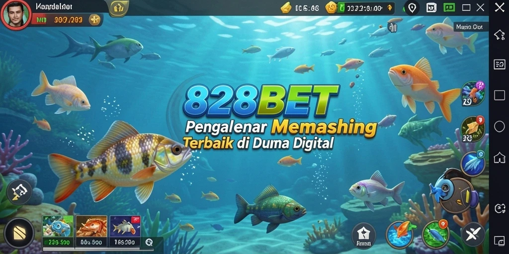 Gameplay menarik dalam 828BET dengan aksi memancing seru.