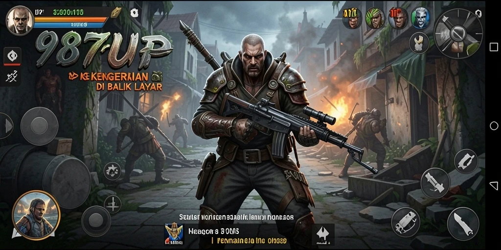 Tampilan menakutkan dalam gameplay 987UP yang penuh kejutan.
