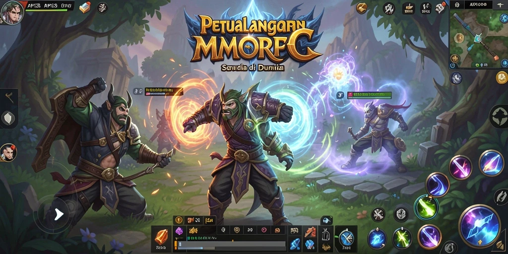 Screenshot yang menunjukkan aksi epik dalam dunia MMORPG API33.