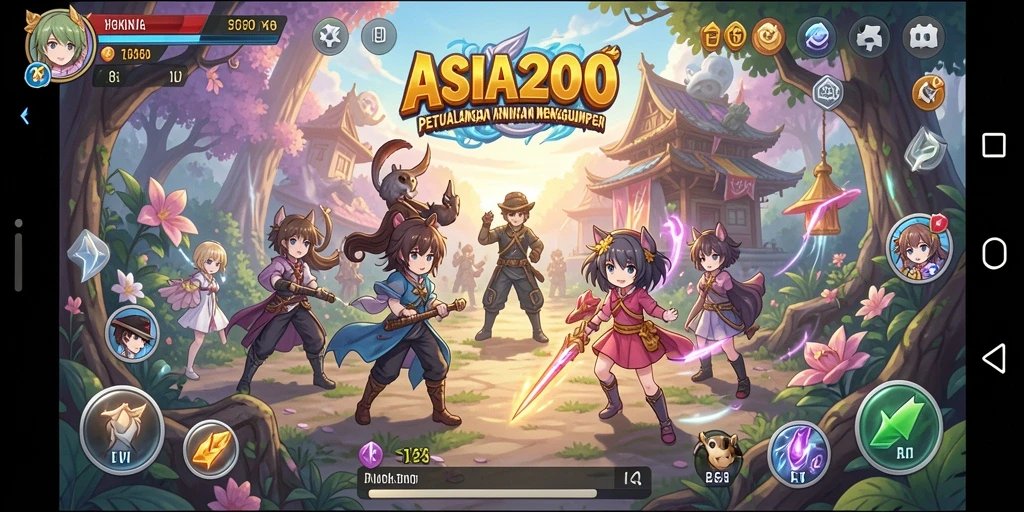 Tampilan gameplay ASIA200 yang mengagumkan dan penuh warna.