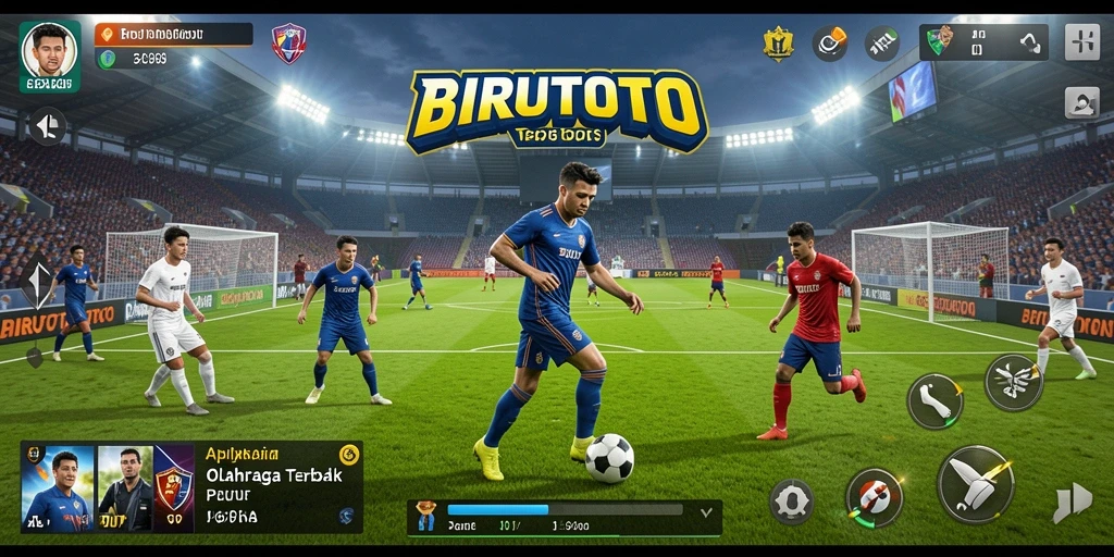 Tampilan gameplay seru dalam BIRUTOTO dengan berbagai mode olahraga.