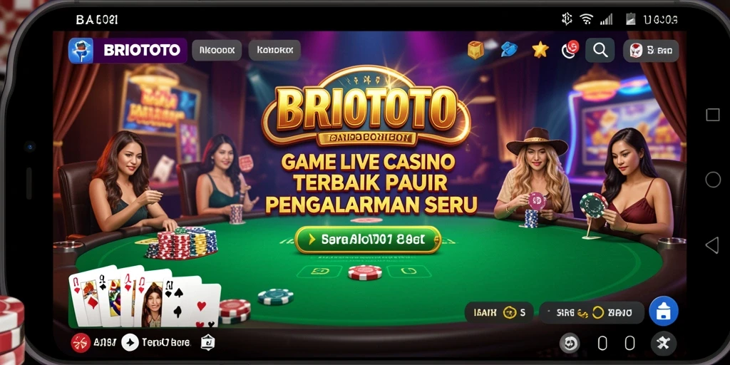 Tampilan menarik dari gameplay Live Casino BRIOTOTO.