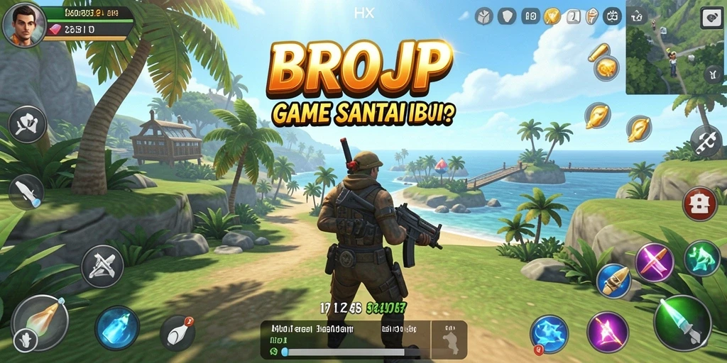 Screenshot utama BROJP menampilkan gameplay seru dan karakter menarik.