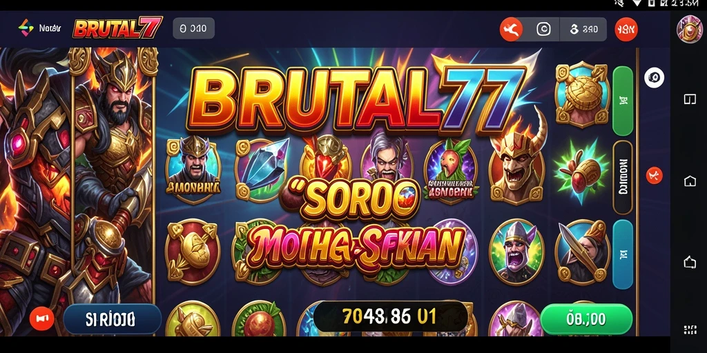 Tampilan menarik dari gameplay Slot BRUTAL77 yang mengasyikkan.