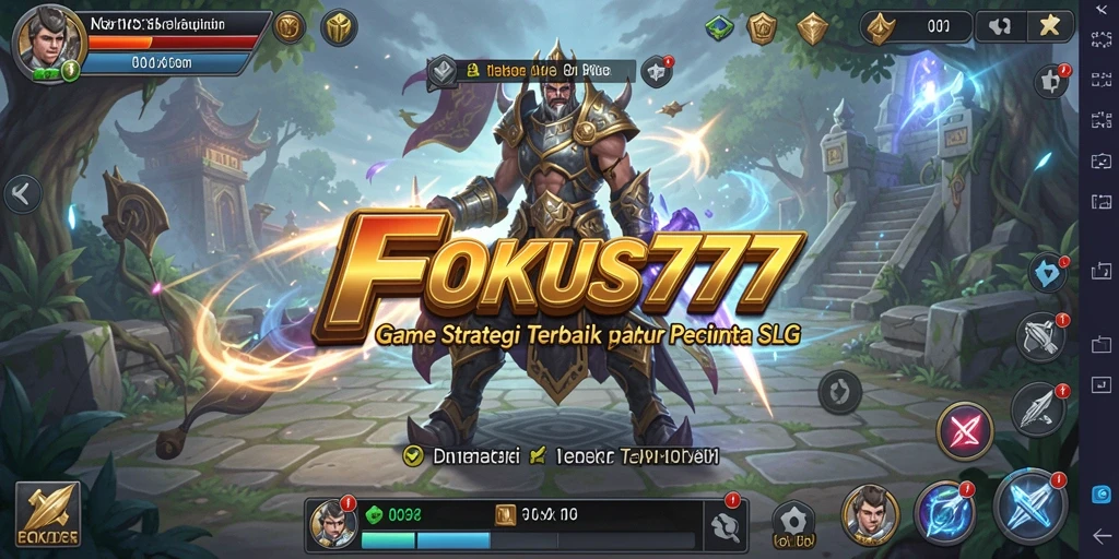 Tampilan utama gameplay FOKUS777 yang menegangkan dan strategis.