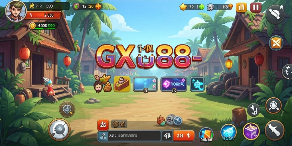 Tampilan gameplay GX88 yang menarik dan menenangkan sebagai game Idle.