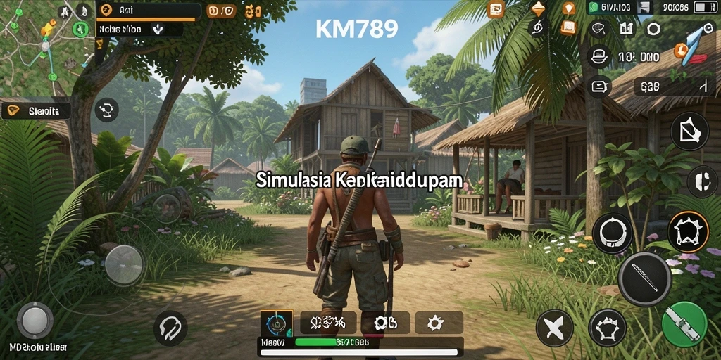 Tampilan screenshot KM789 yang menampilkan karakter dalam misi simulasi menarik.