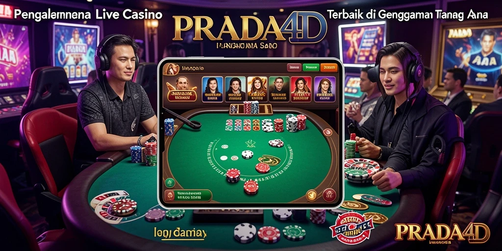 Tampilan gameplay Live Casino yang mendebarkan di PRADA4D.