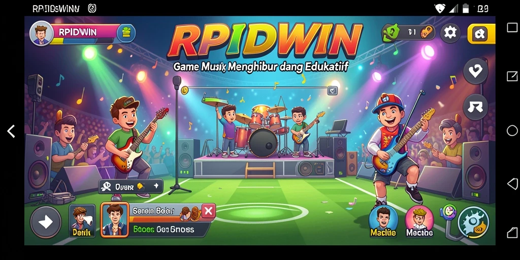 Screenshot RPIDWIN menampilkan pemain yang menikmati sesi permainan musik.