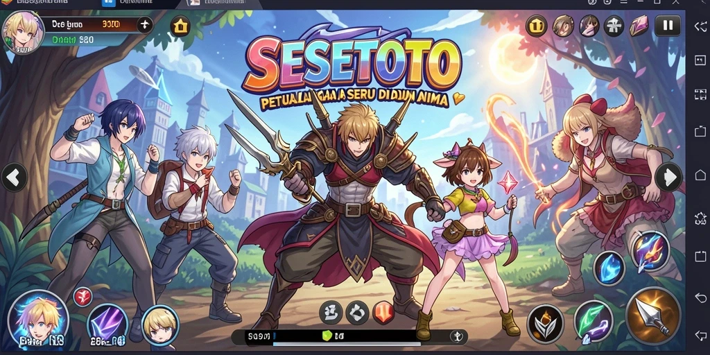 Tangkapan layar gameplay SESETOTO yang memukau dan penuh aksi.