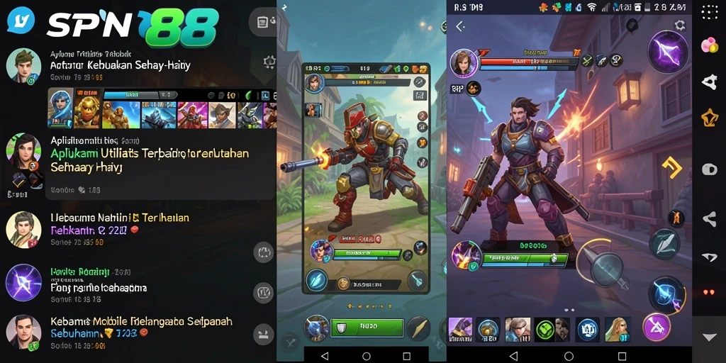 Screenshot utama SPN88 menampilkan antarmuka aplikasi Utility yang modern.