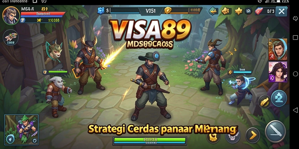 Screenshot utama VISA89 menampilkan gameplay penuh strategi dan tantangan.