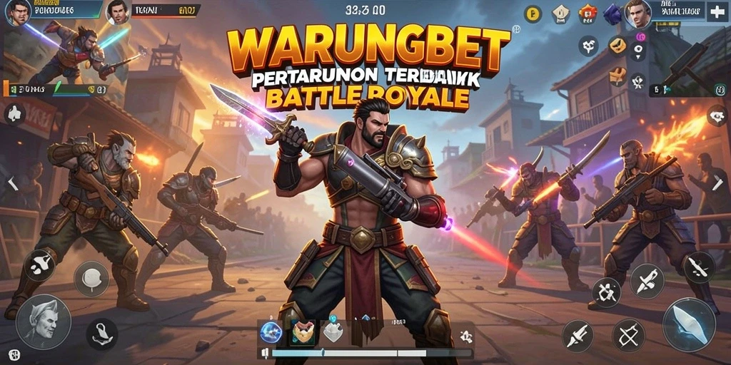 Gameplay seru WARUNGBET dalam pertarungan Battle Royale.